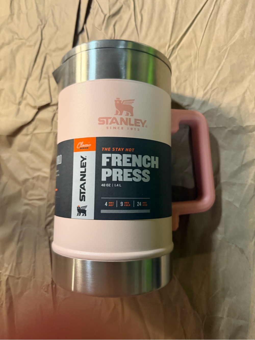 Stanley Pink and Stainless Steel French Press - 48 oz